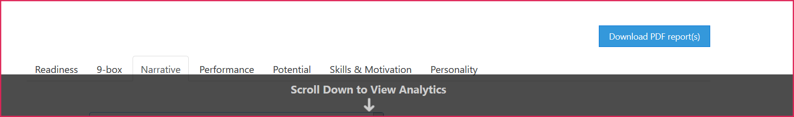 Scroll down to view analytics