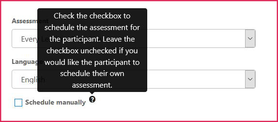 Schedule manually checkbox JIT pop-up
