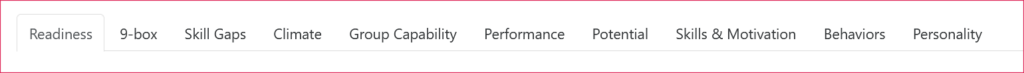Shows all the default analytics tabs for admins